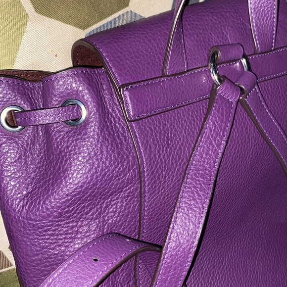 Coach KLEO C5648 Pebble Leather Backpack DARK AMETHYST Purple - Picture 8 of 12